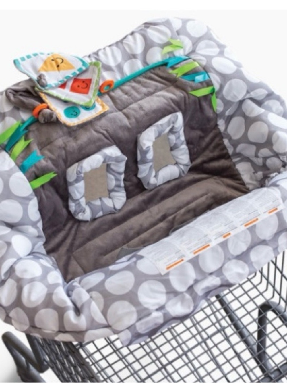 Boppy Gray and White Shopping Cart Cover brand new